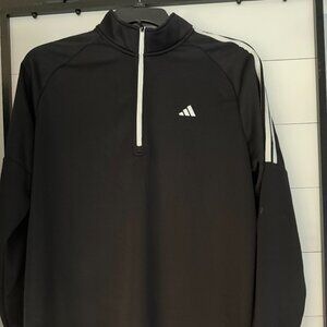 Adidas 1/4 Zip Pullover Black Large NWT